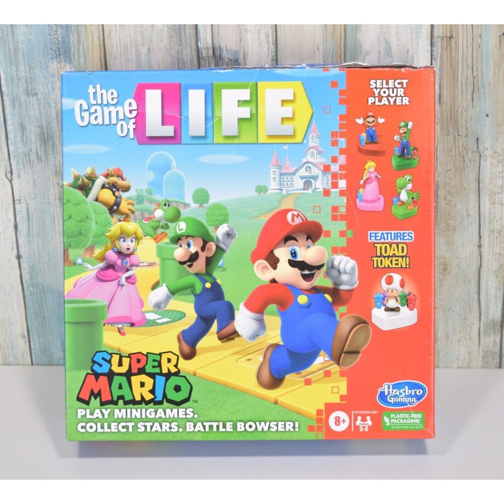 The Game of Life Super Mario Premium Edition TOAD TOKEN Board Game Hasbro